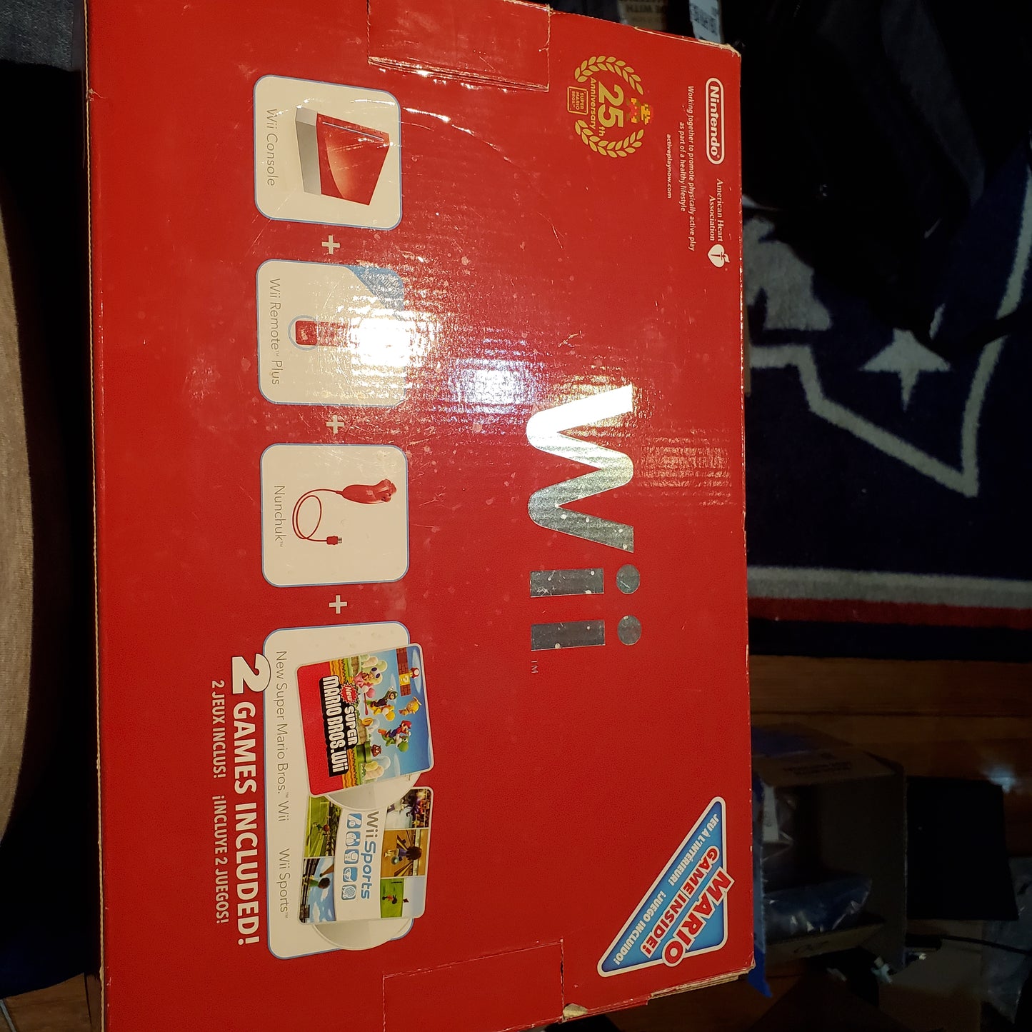 Nintendo Wii 25 Anniversary Edition Red Console with New Super Mario Bros and Wii Sports  - Wii