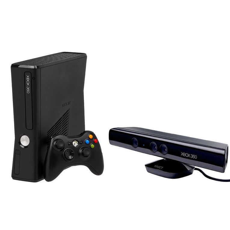 Microsoft Xbox 360 Slim 320GB Console with Xbox Kinect, Black