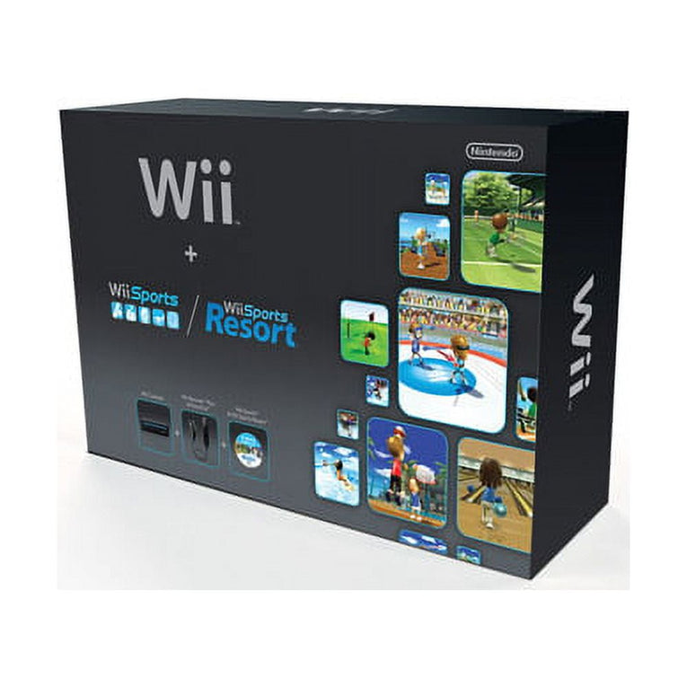 Black Wii Console with Two Games - Wii