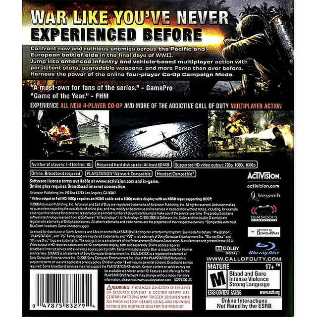 Call Of Duty World At War - PS3