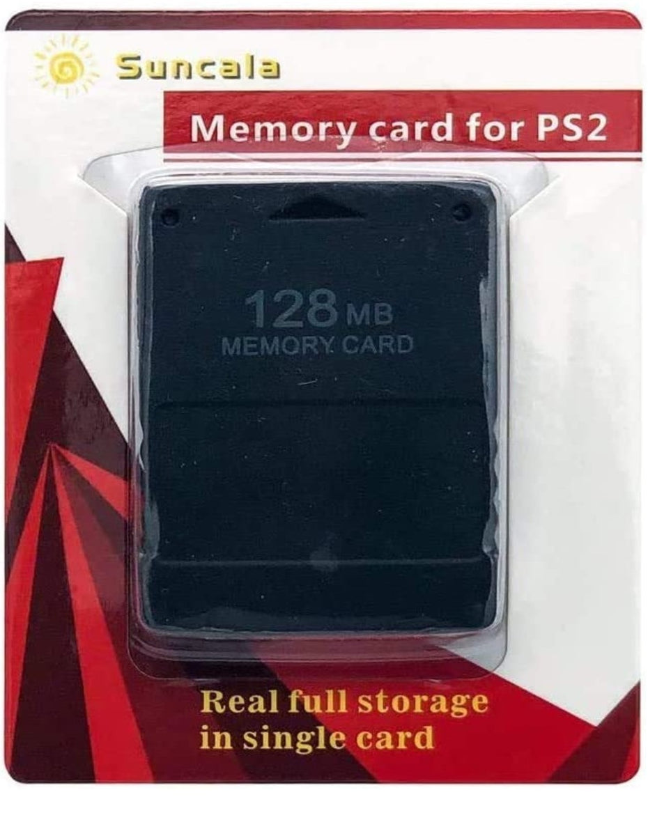 Suncala 2 Pack Memory Card for Playstation 2, 128MB High Speed Memory Card for S