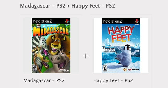 Madagascar - PS2 + Happy Feet - PS2 - Aptgamers