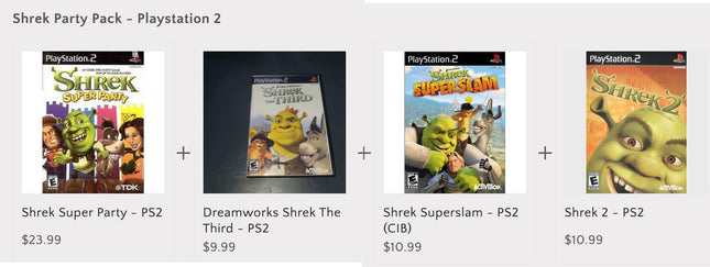 Ultimate Shrek PS2 Game Bundle - 4 Games Pack - Aptgamers