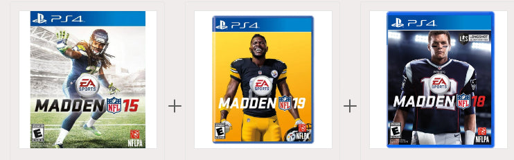 Madden PS4 bundle 15,18,19 - PS4